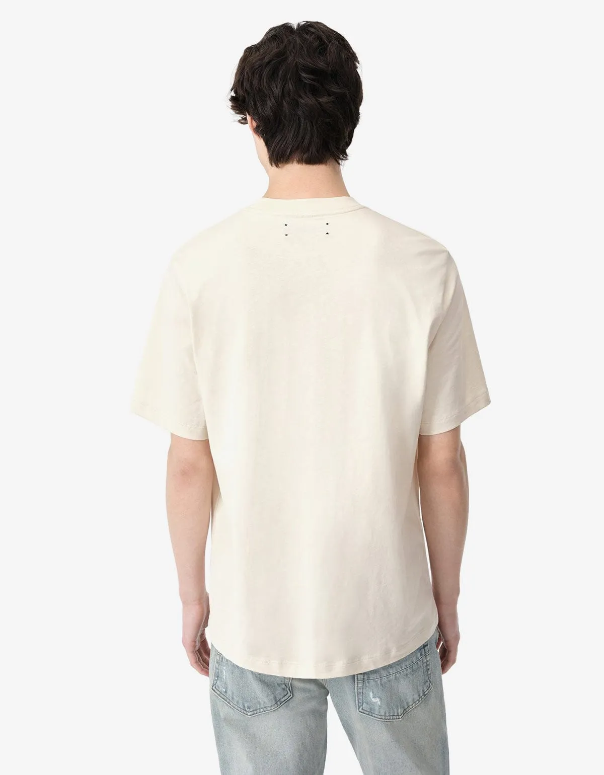 Amiri Birch White Staggered Logo T-Shirt sold by Zoo Fashions product image thumbnail 4