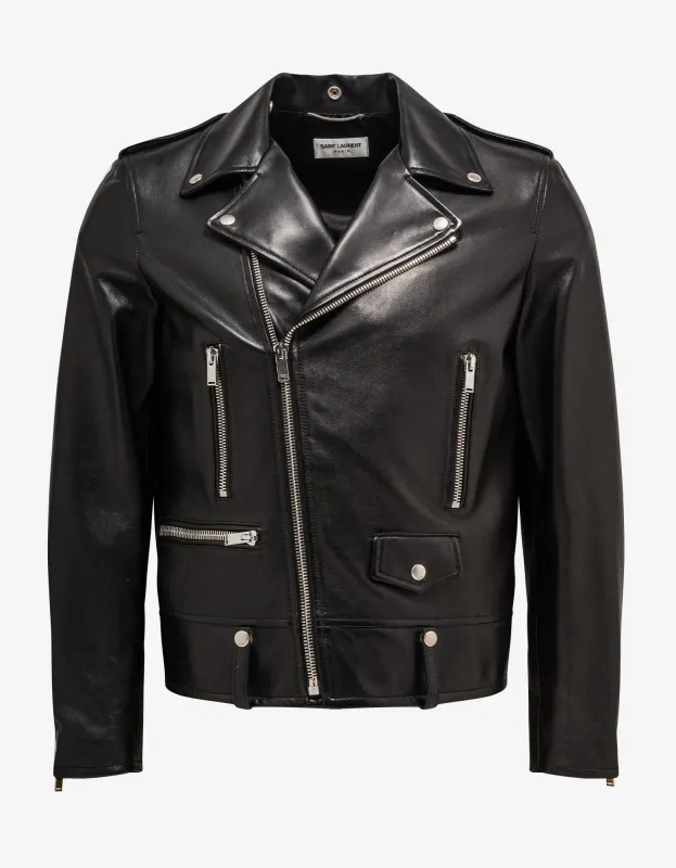 Saint Laurent Black Motorcycle Jacket sold by Zoo Fashions