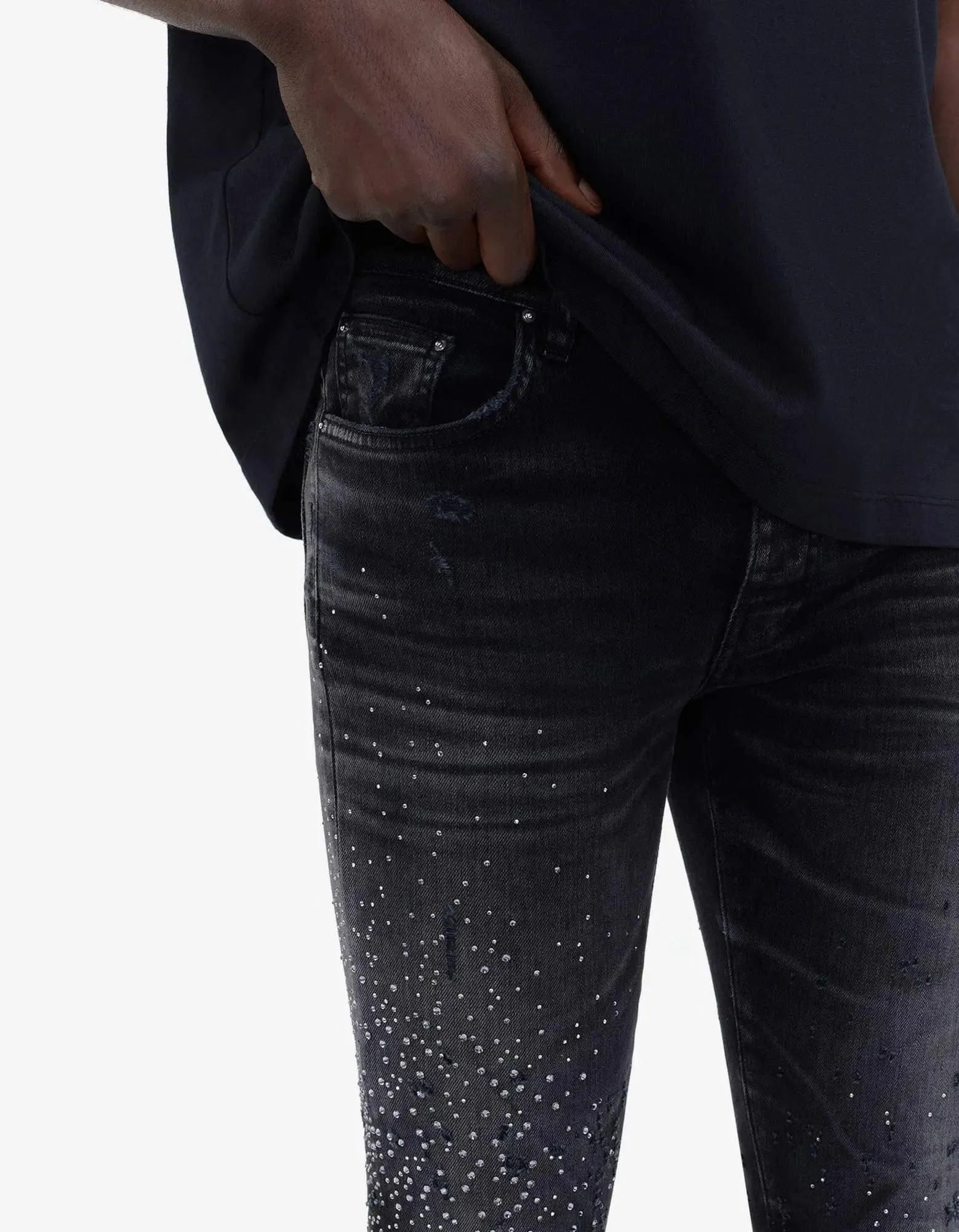 Amiri Black Crystal Shotgun Jeans sold by Zoo Fashions product image thumbnail 5