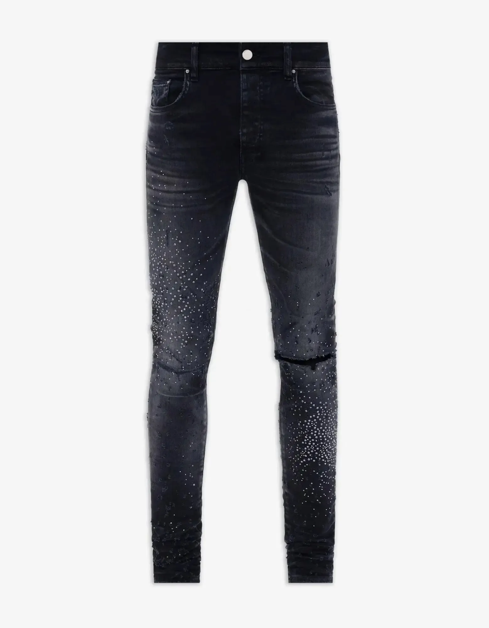 Amiri Black Crystal Shotgun Jeans sold by Zoo Fashions