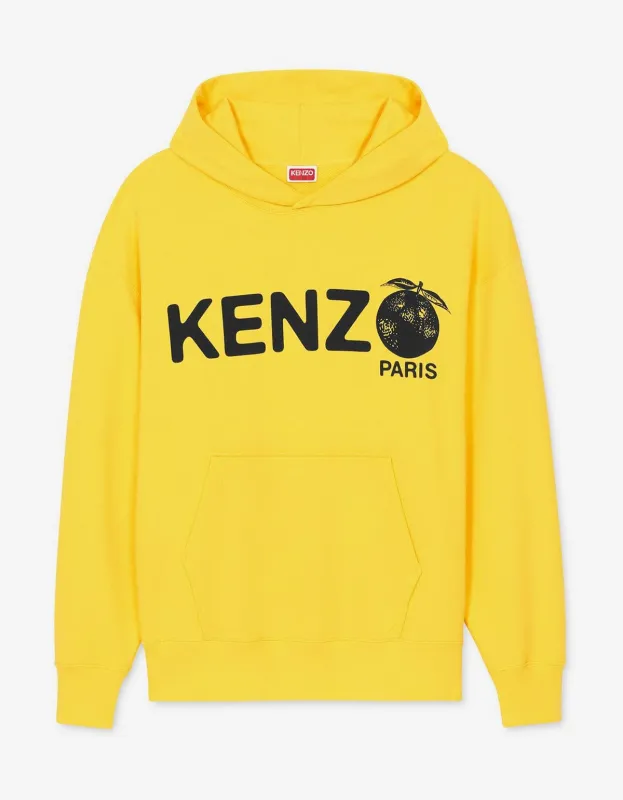 Kenzo Yellow 'Kenzo Orange' Oversized Hoodie sold by Zoo Fashions