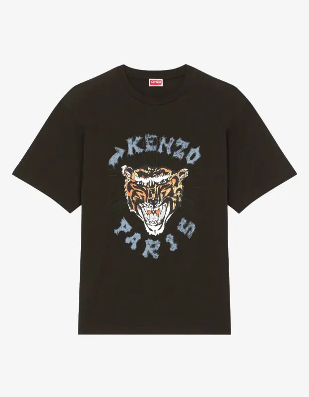 Kenzo Black 'Kenzo Drawn Varsity' Oversized T-Shirt sold by Zoo Fashions