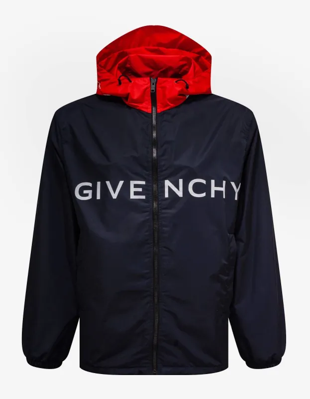 Givenchy Blue Logo Windbreaker sold by Zoo Fashions