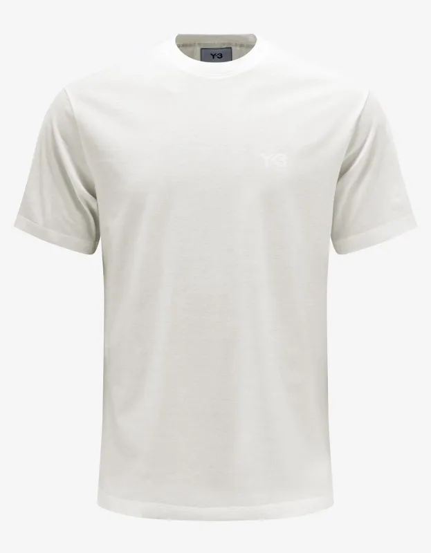 Y-3 Off White Logo Relaxed T-Shirt sold by Zoo Fashions