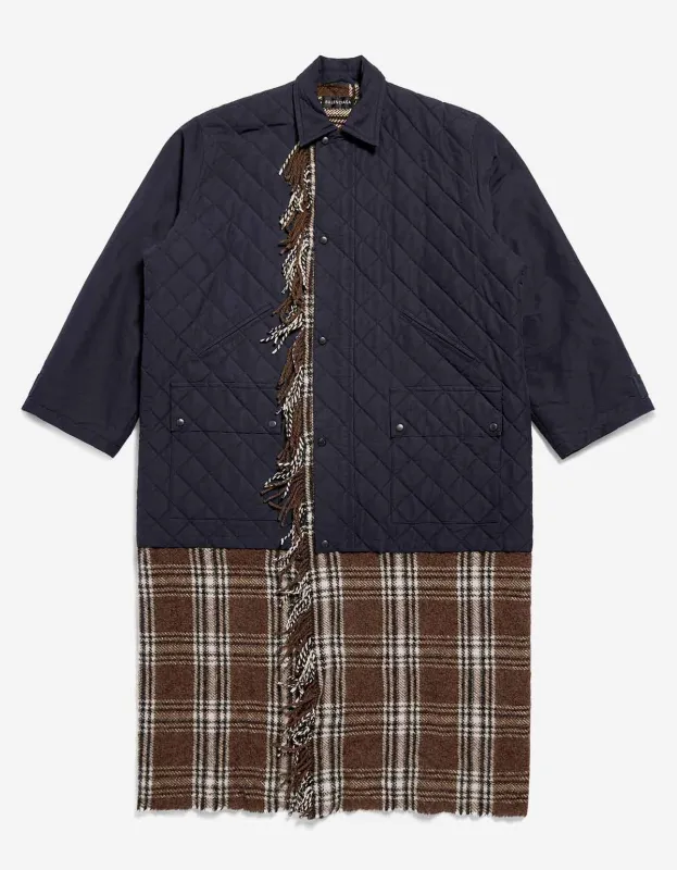 Balenciaga Blue Layered Parka sold by Zoo Fashions