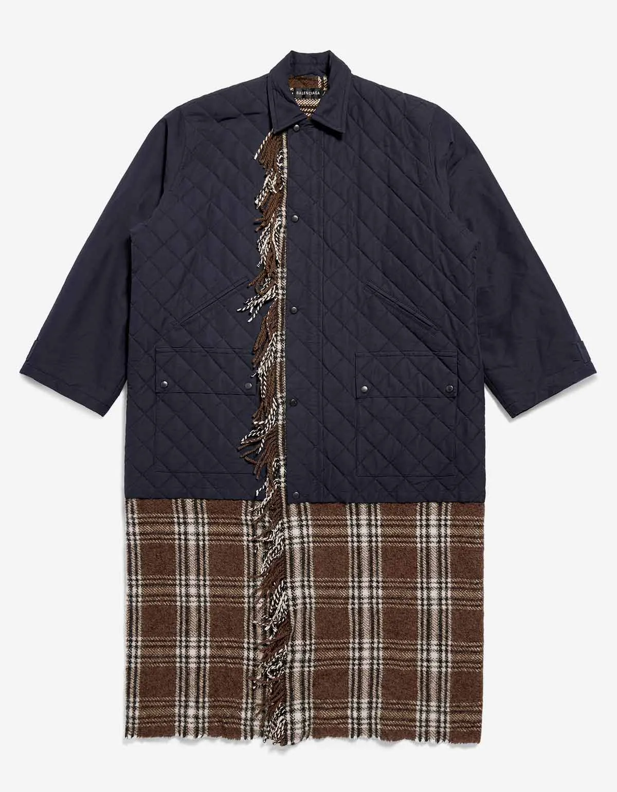 Balenciaga Blue Layered Parka sold by Zoo Fashions