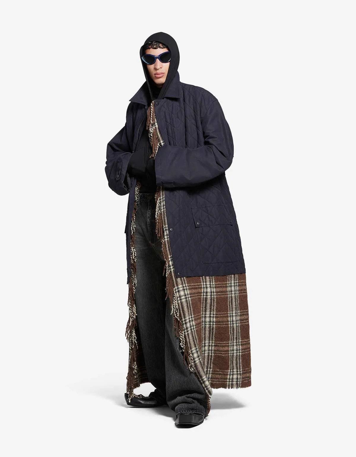 Balenciaga Blue Layered Parka sold by Zoo Fashions product image thumbnail 2