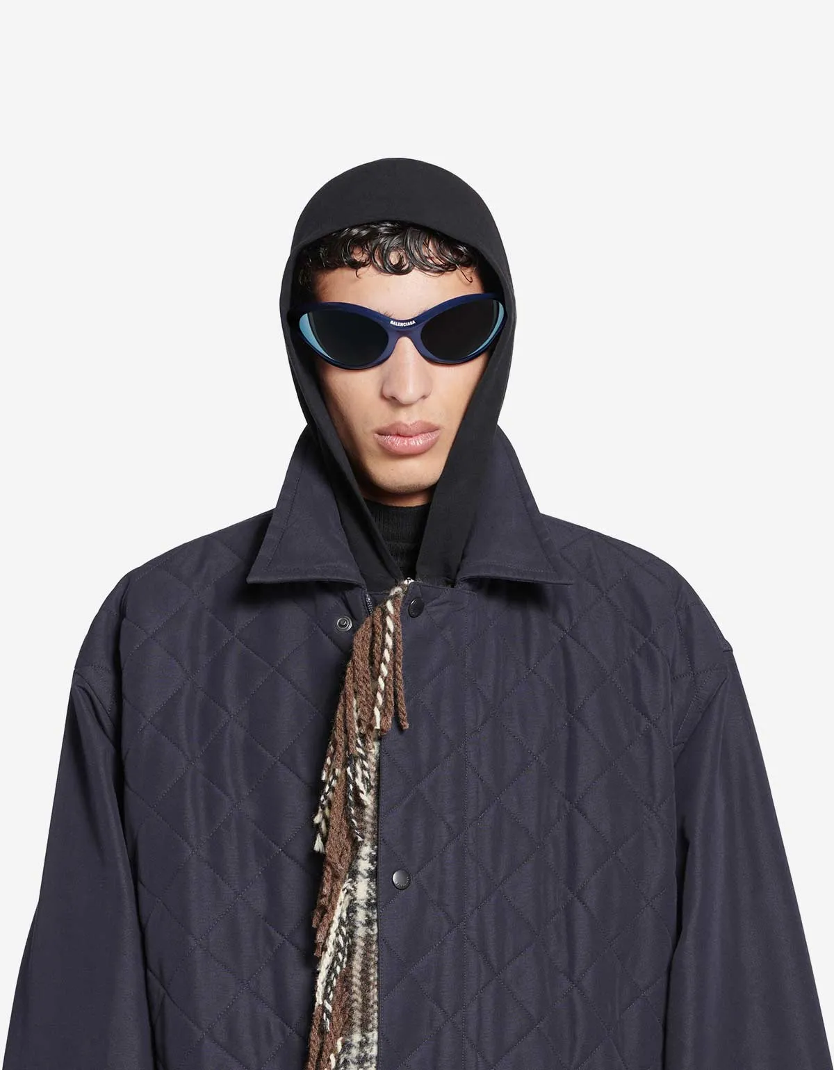 Balenciaga Blue Layered Parka sold by Zoo Fashions product image thumbnail 4