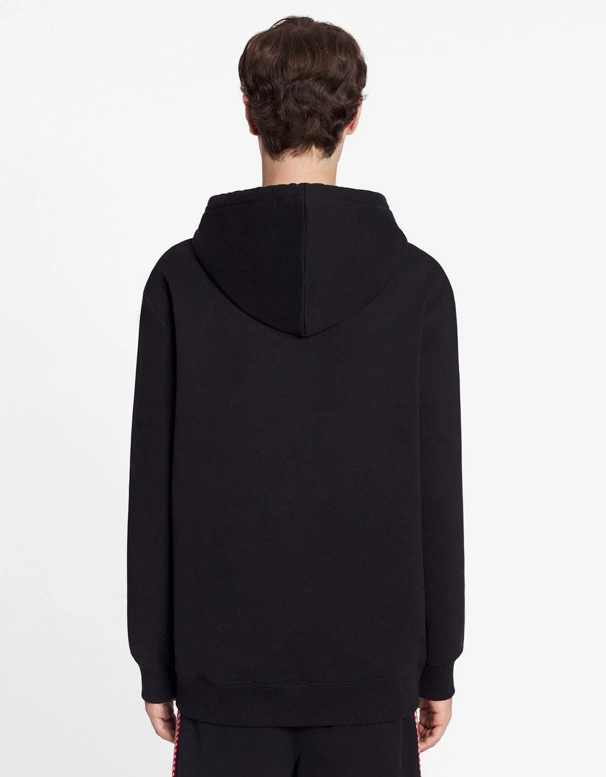 Lanvin Black Curb Logo Embroidered Oversized Hoodie sold by Zoo Fashions product image thumbnail 5