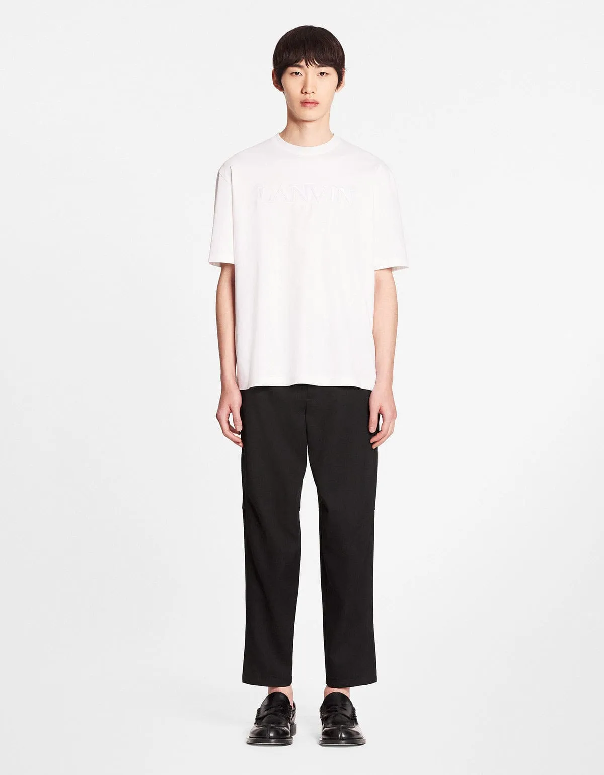 Lanvin White Logo Embroidered Classic T-Shirt sold by Zoo Fashions product image thumbnail 2