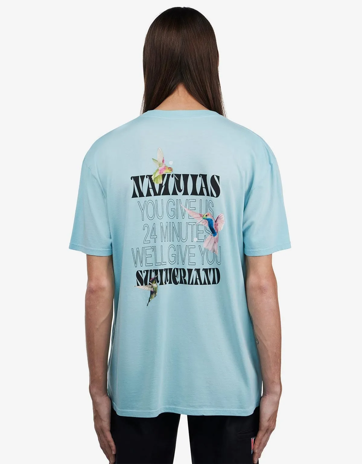 Nahmias Blue Hummingbird Print T-Shirt sold by Zoo Fashions product image thumbnail 3