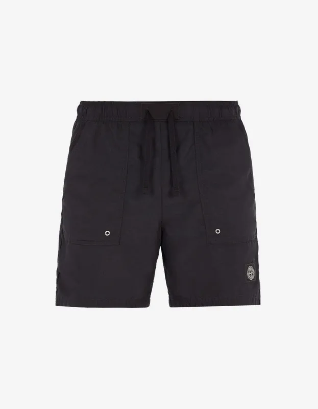 Stone Island Black Swim Shorts made by Stone Island