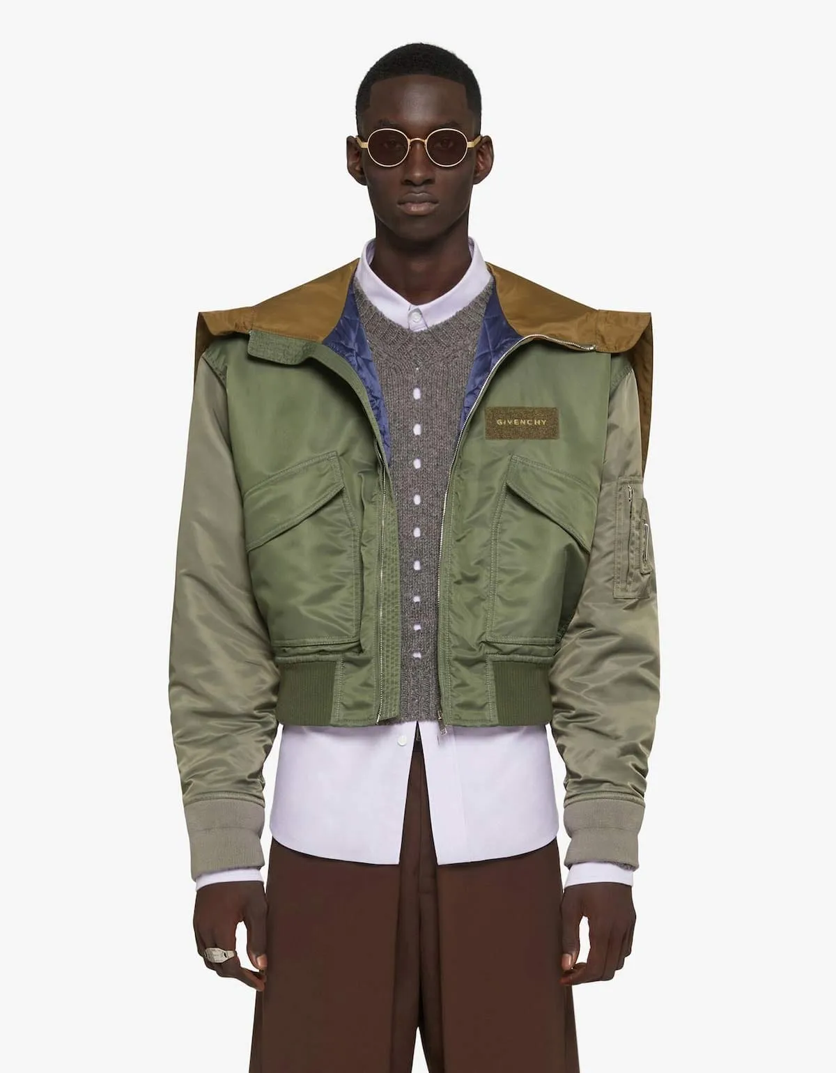 Givenchy Green Hooded Bomber Jacket sold by Zoo Fashions product image thumbnail 2