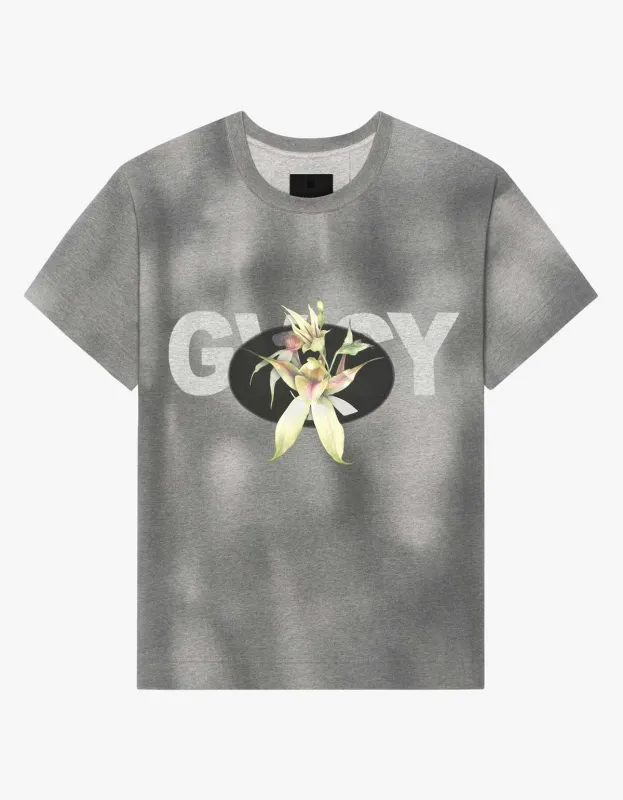 Givenchy Black GVCY Flower Print T-Shirt made by Givenchy