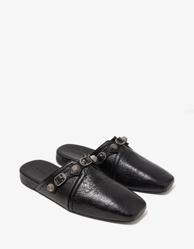Balenciaga Black Cosy Cagole Mule sold by Zoo Fashions