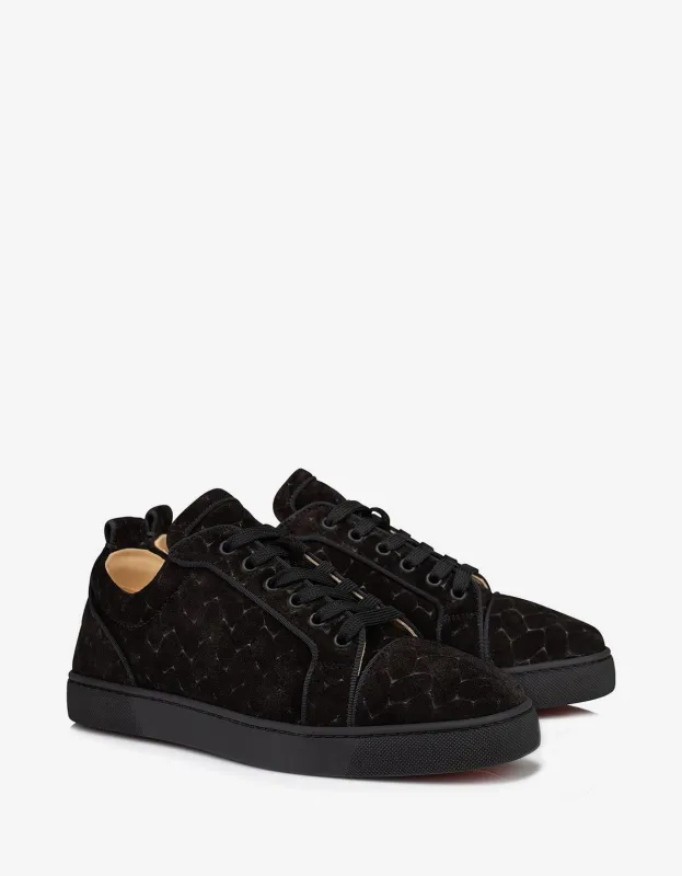 Christian Louboutin Louis Junior Black Braided Trainers sold by Zoo Fashions