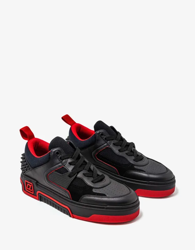 Christian Louboutin Astroloubi Black & Red Trainers - sold by Zoo Fashions