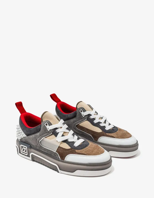 Christian Louboutin Astroloubi Grey & Brown Trainers - sold by Zoo Fashions