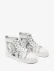 Christian Louboutin Louis Orlato Flat Gravity White High Top Trainers - sold by Zoo Fashions