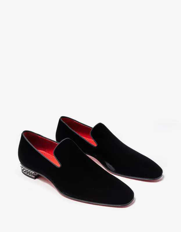 Christian Louboutin Dandyrocks Black Velvet Loafer - sold by Zoo Fashions