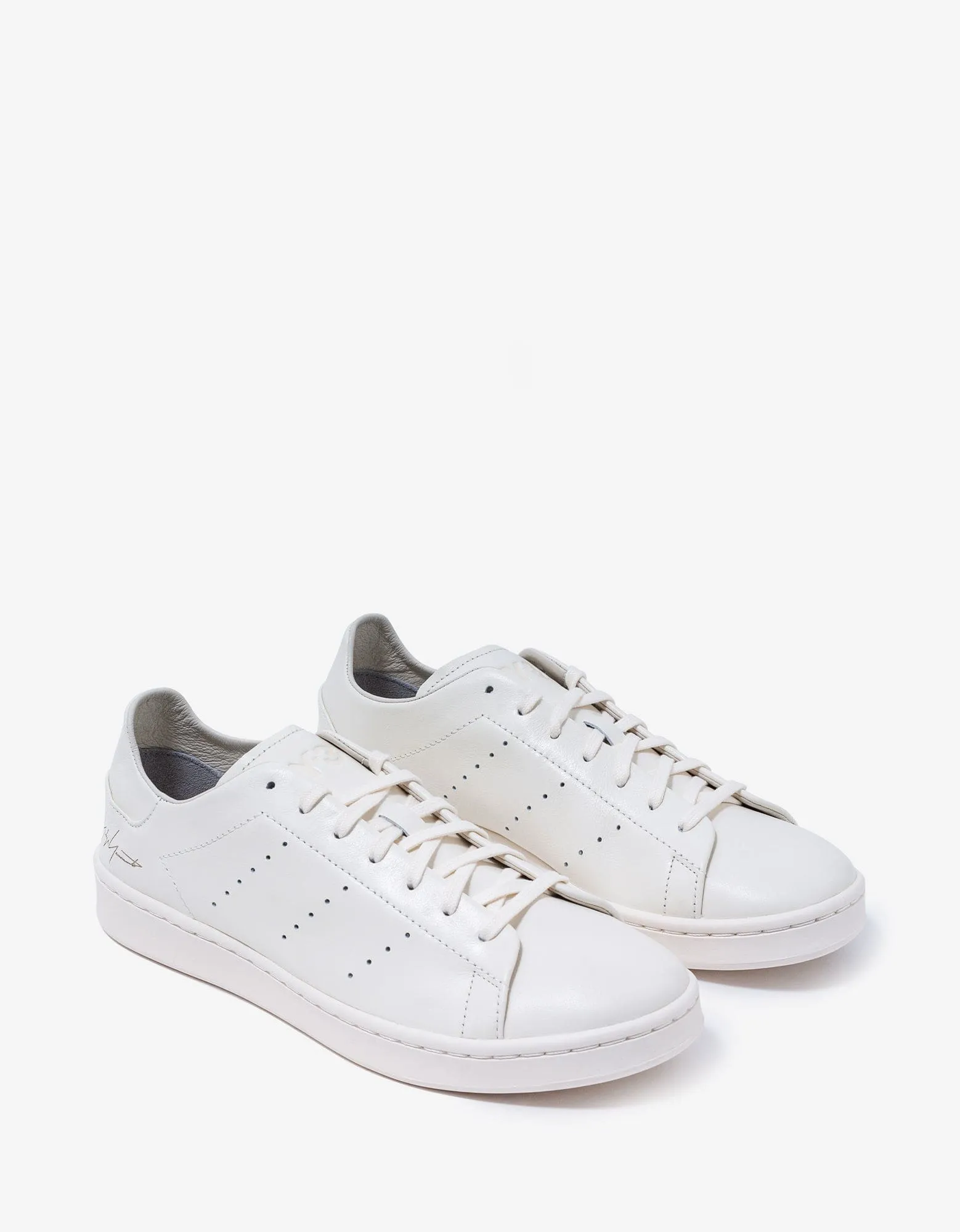 Y-3 White Leather Stan Smith Trainers sold by Zoo Fashions