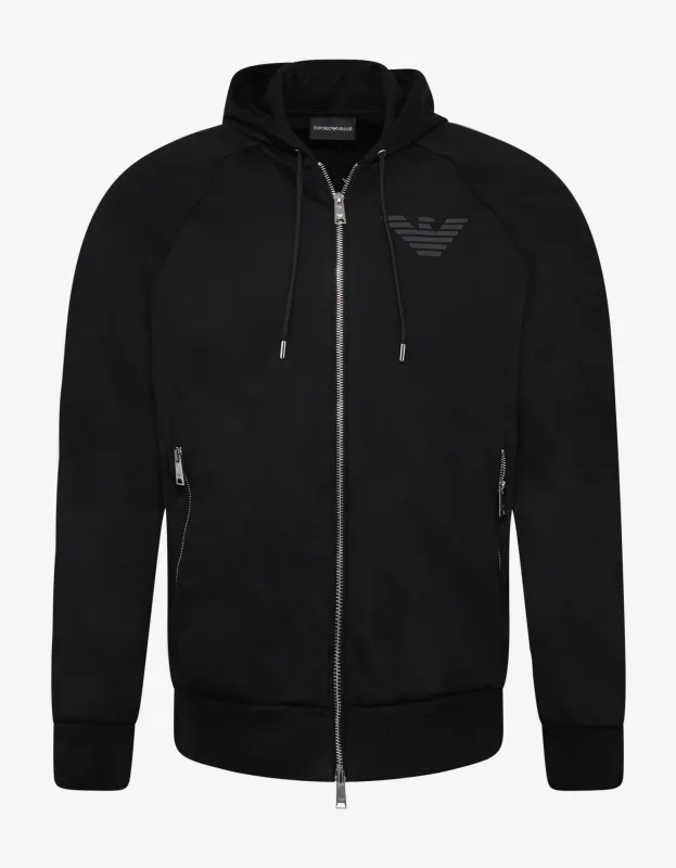 Emporio Armani Black Eagle Logo Hoodie sold by Zoo Fashions