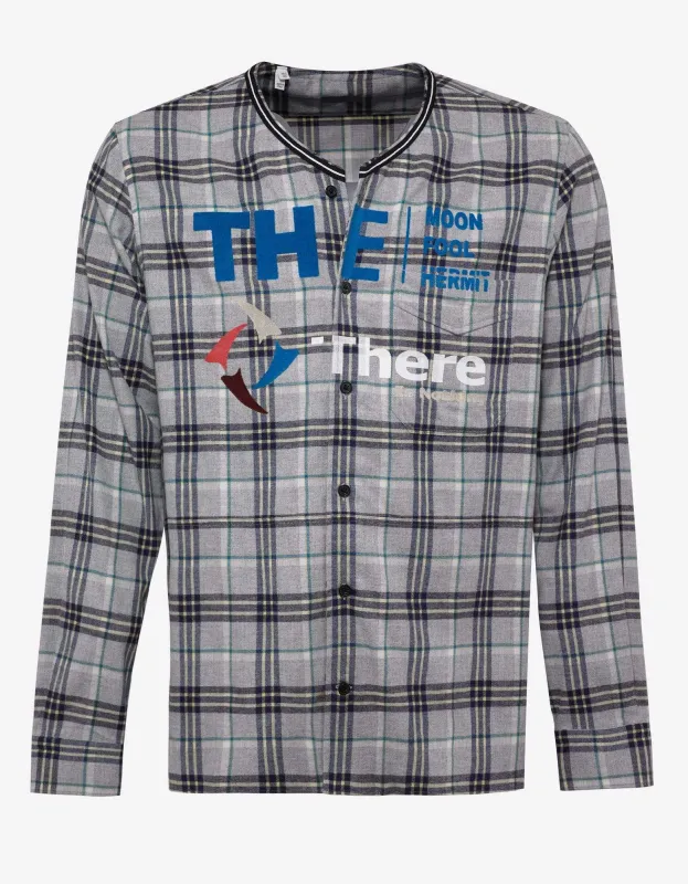 Lanvin Grey Check 'There is Nothing' Print Shirt made by Lanvin