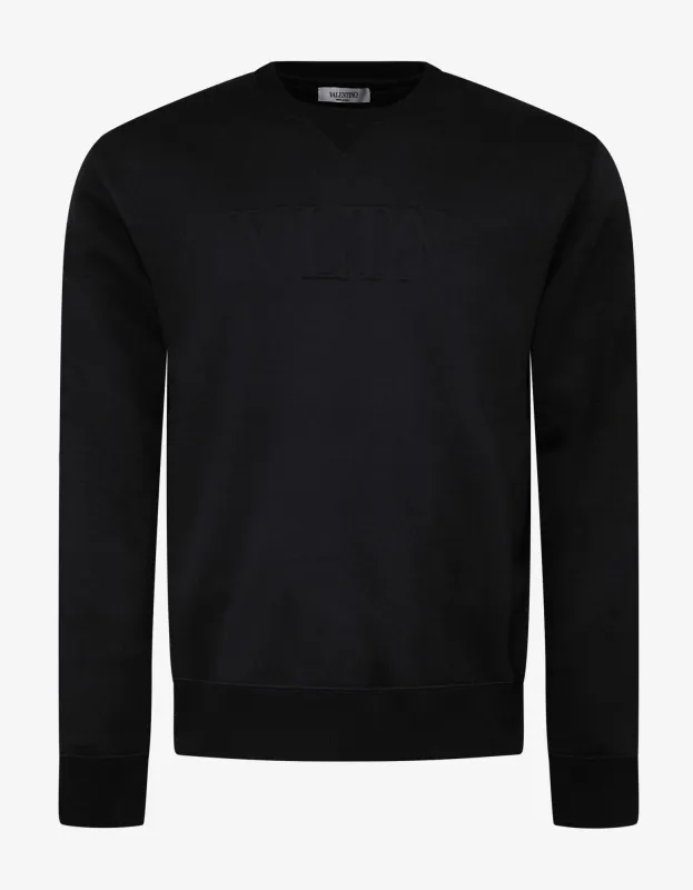Valentino Black VLTN Logo Sweatshirt sold by Zoo Fashions