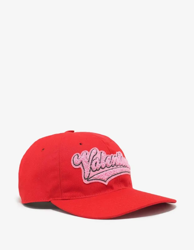 Valentino Red Varsity Logo Cap sold by Zoo Fashions