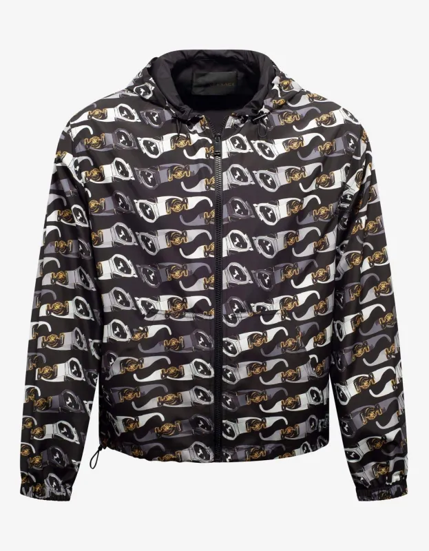 Versace Black Biggie Sunglasses Print Windbreaker made by Versace