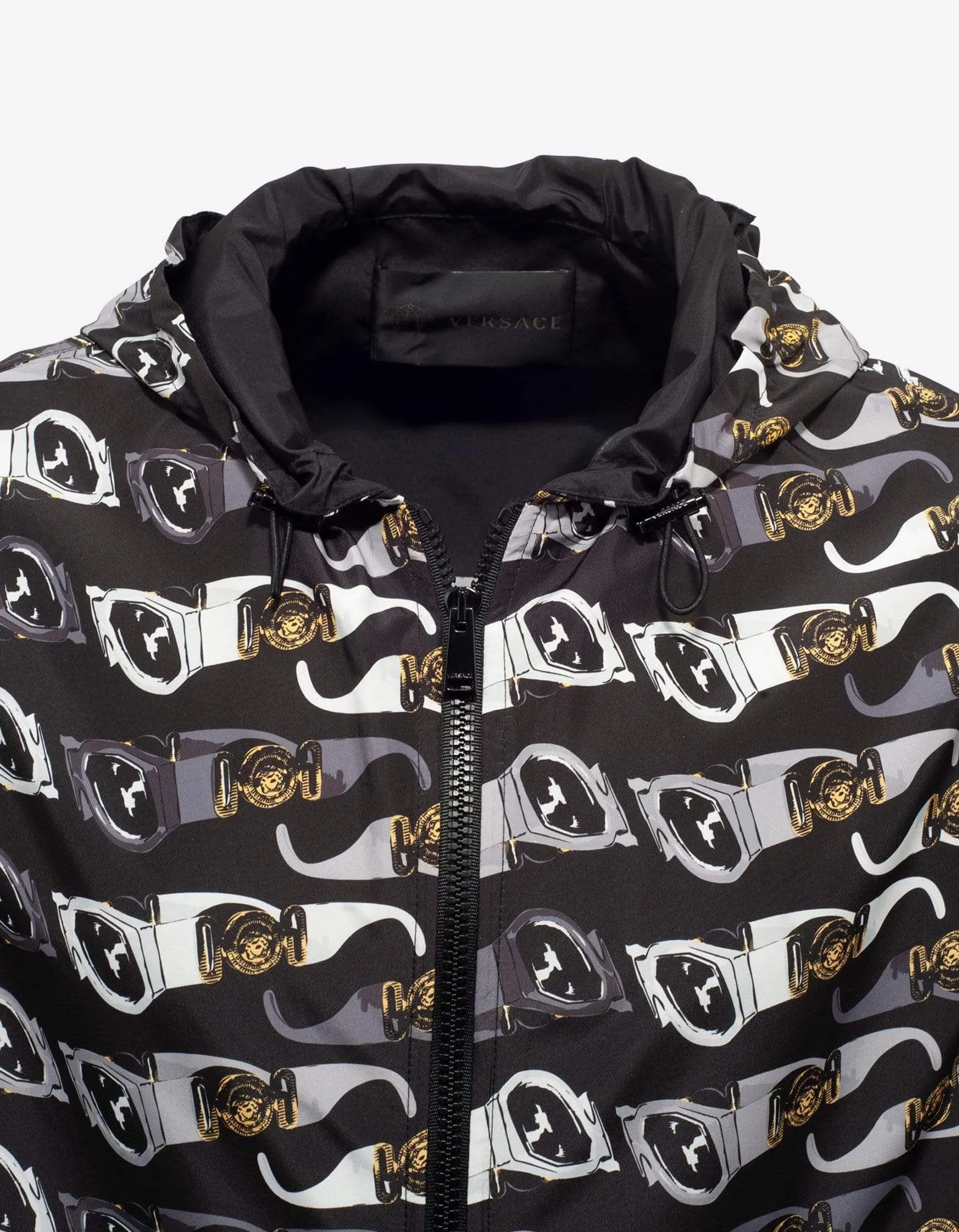 Versace Black Biggie Sunglasses Print Windbreaker sold by Zoo Fashions product image thumbnail 3