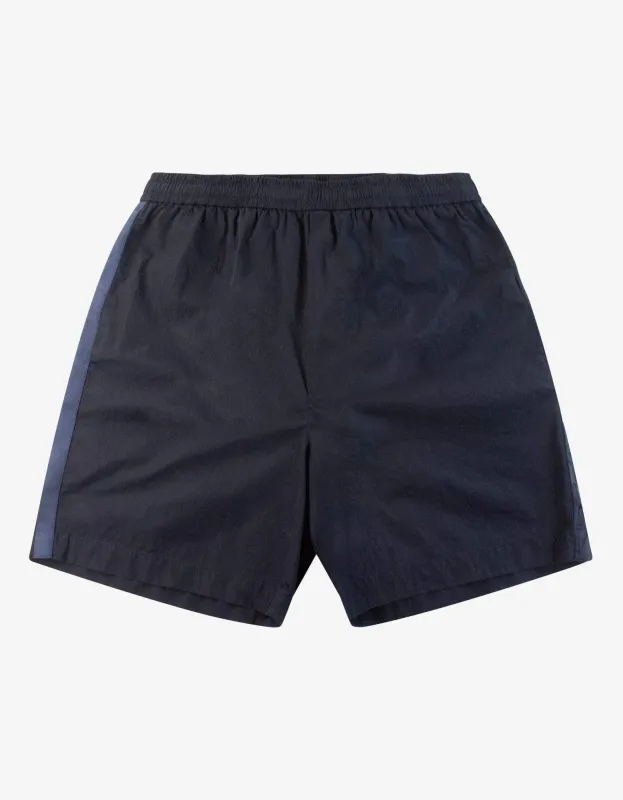 Moncler Navy Blue Bermuda Swim Shorts sold by Zoo Fashions