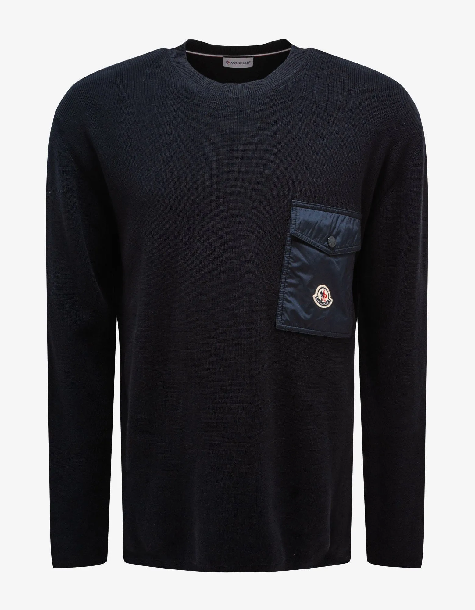 Moncler Navy Blue Chest Pocket Sweater sold by Zoo Fashions