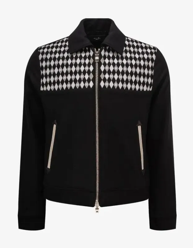 Amiri Black Diamond Embroidery Work Jacket sold by Zoo Fashions