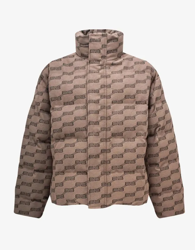 Gucci Jumbo GG Zip Jacket With Web 'Beige Ebony' 713974