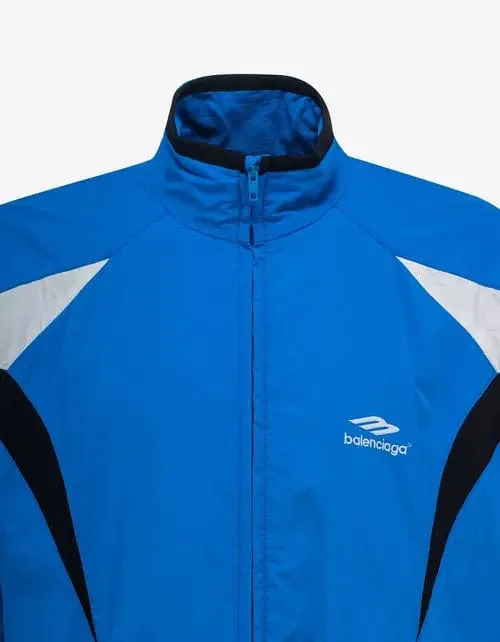 Balenciaga Blue 3B Sports Icon Tracksuit Jacket sold by Zoo Fashions product image thumbnail 3
