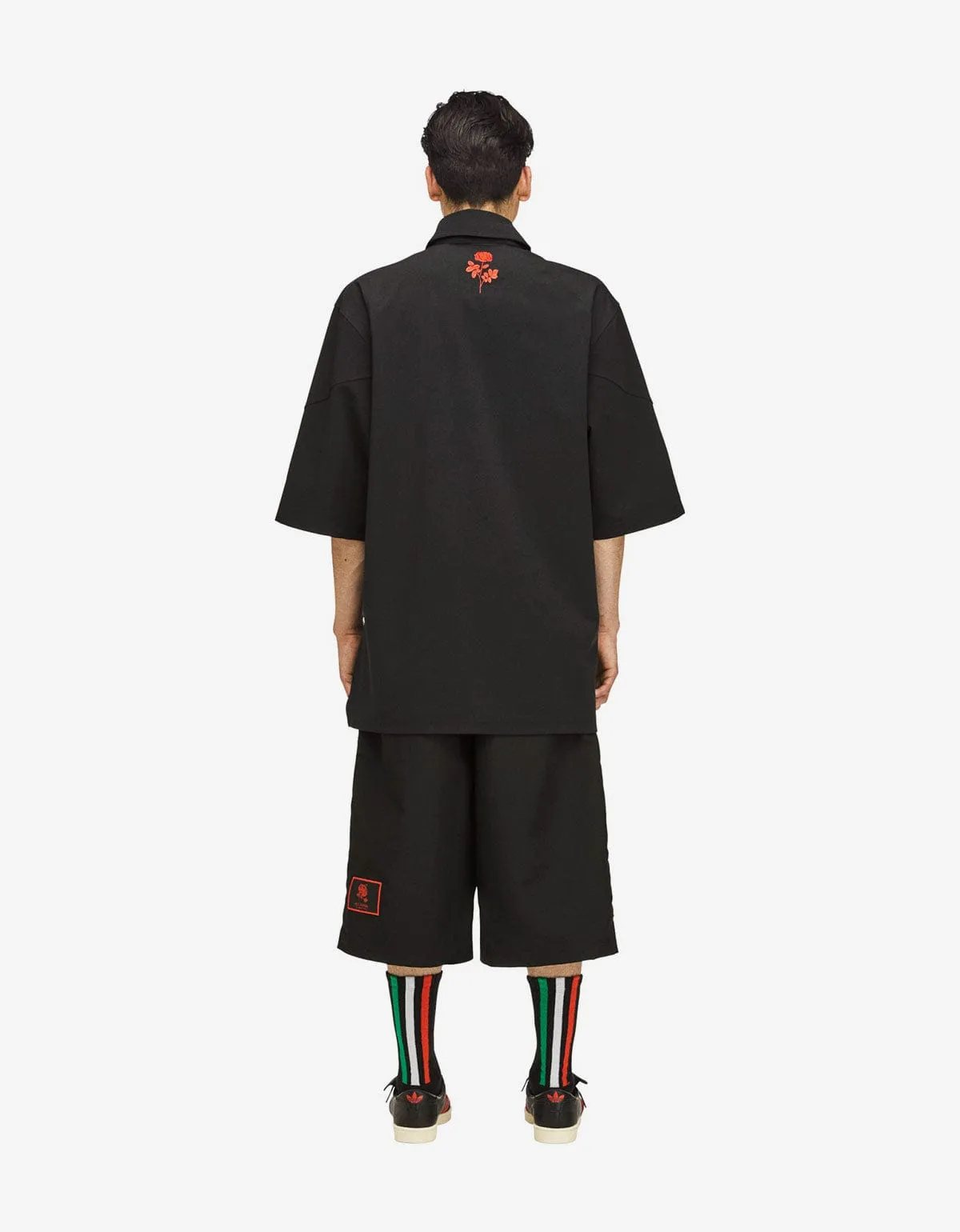 Willy Chavarria x Adidas Black Logo Long Shorts sold by Zoo Fashions product image thumbnail 4