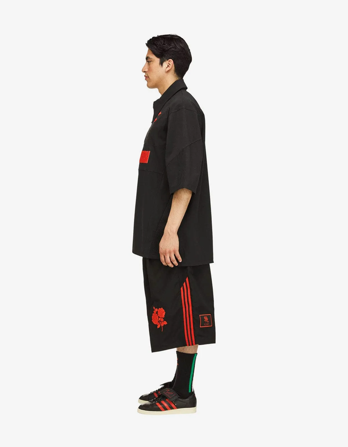 Willy Chavarria x Adidas Black Logo Long Shorts sold by Zoo Fashions product image thumbnail 3