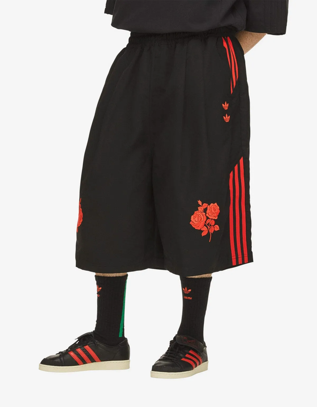 Willy Chavarria x Adidas Black Logo Long Shorts sold by Zoo Fashions