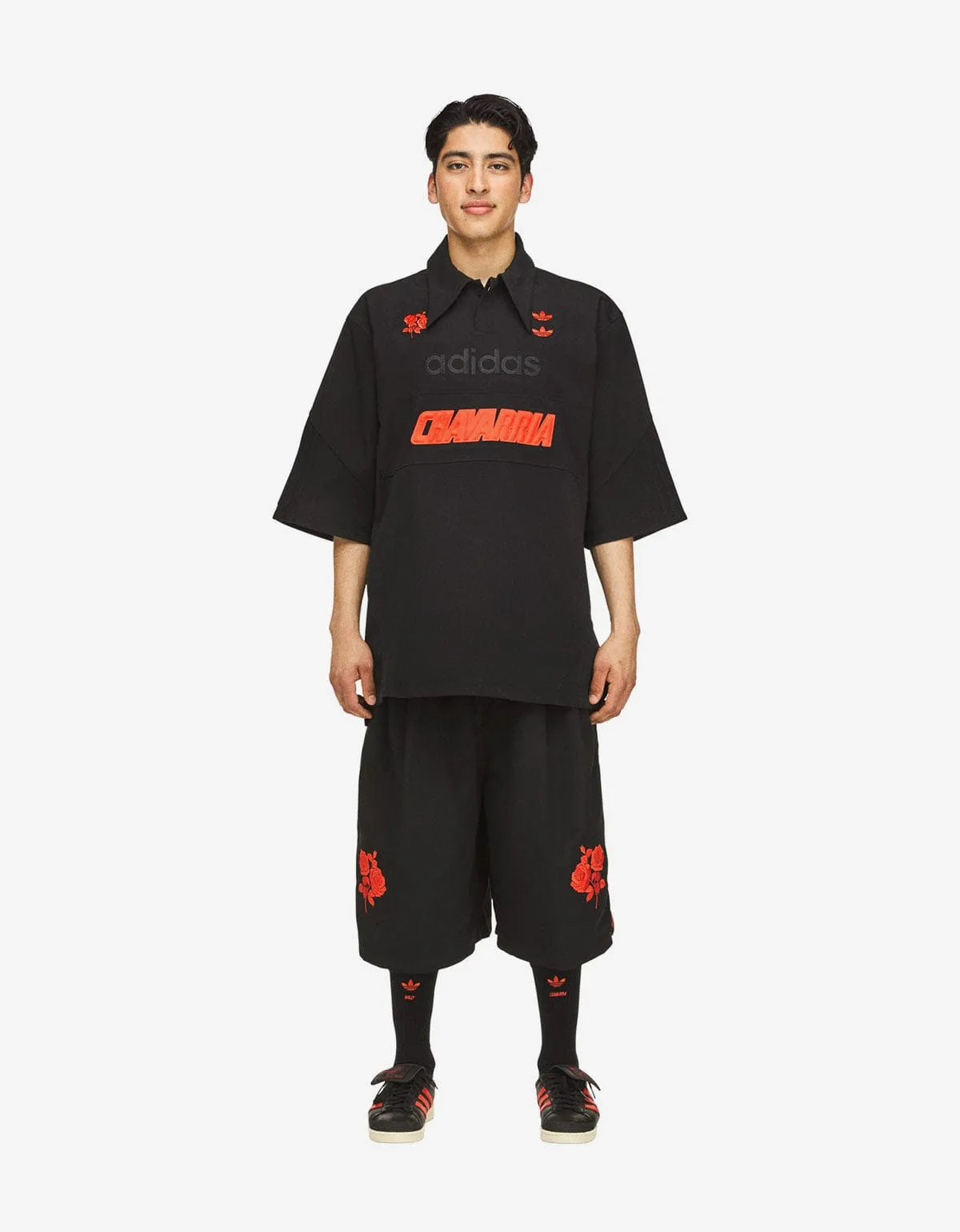 Willy Chavarria x Adidas Black Logo Long Shorts sold by Zoo Fashions product image thumbnail 2