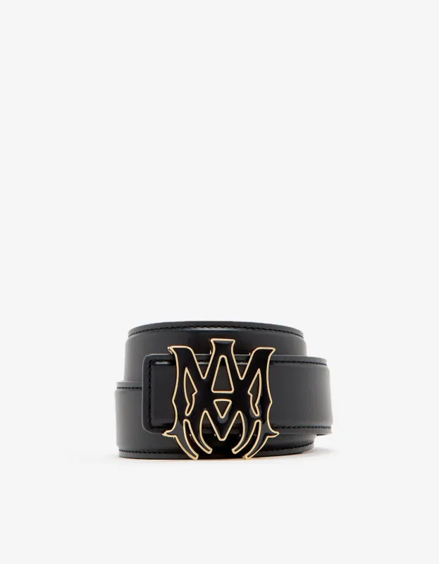 Amiri Black MA Core Logo Belt sold by Zoo Fashions