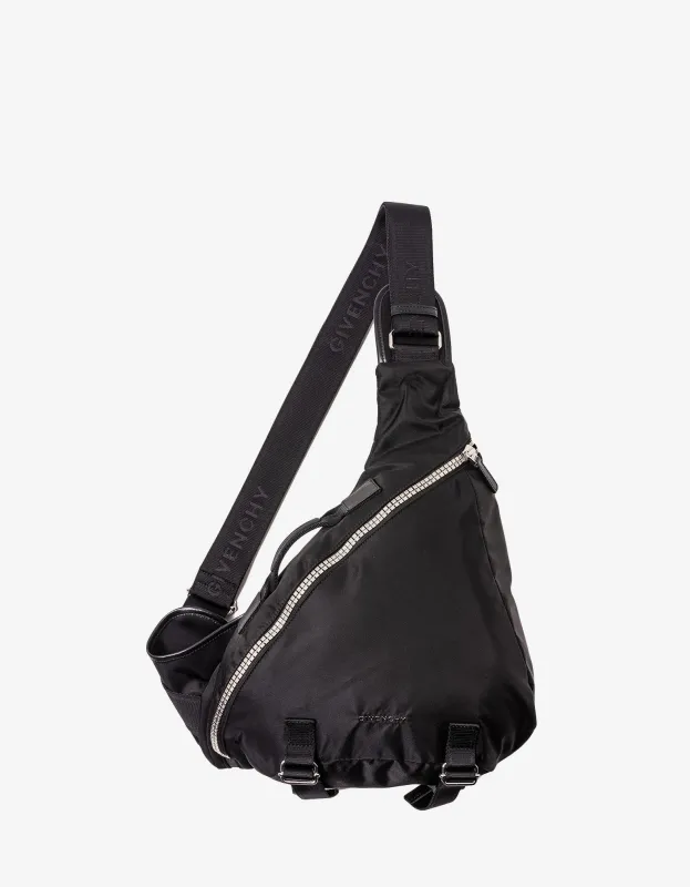 Givenchy Black Medium G-Zip Triangle Bag sold by Zoo Fashions