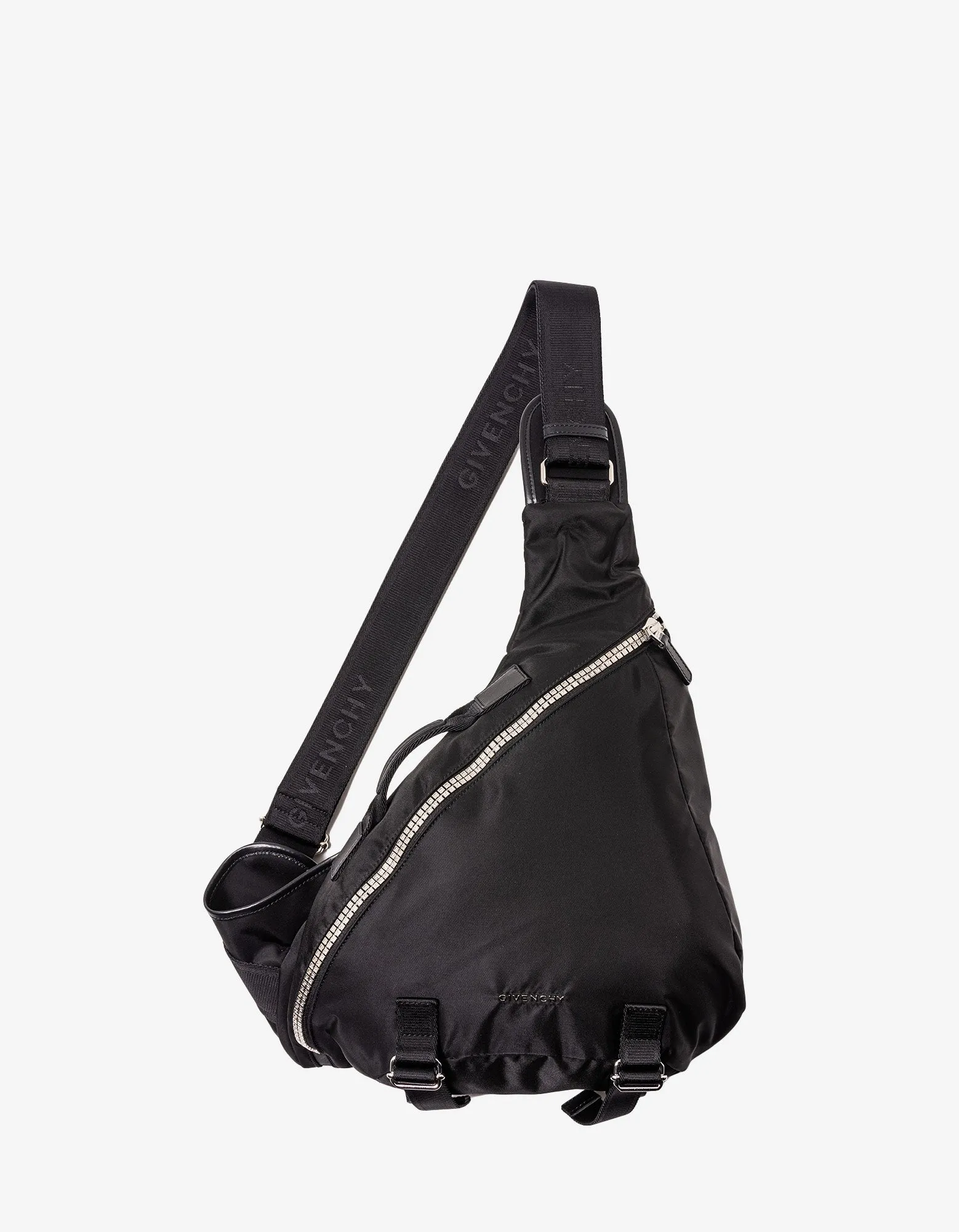 Givenchy Black Medium G-Zip Triangle Bag sold by Zoo Fashions