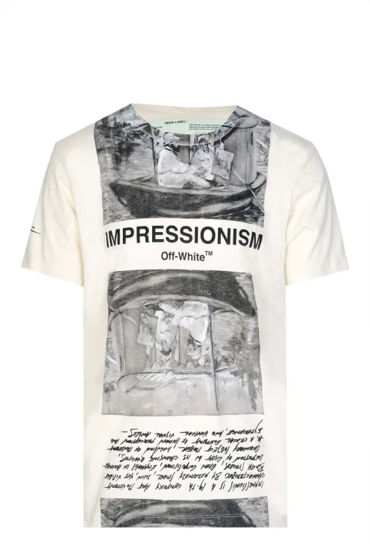 Off-White White Newspaper Print T-Shirt made by Off-White