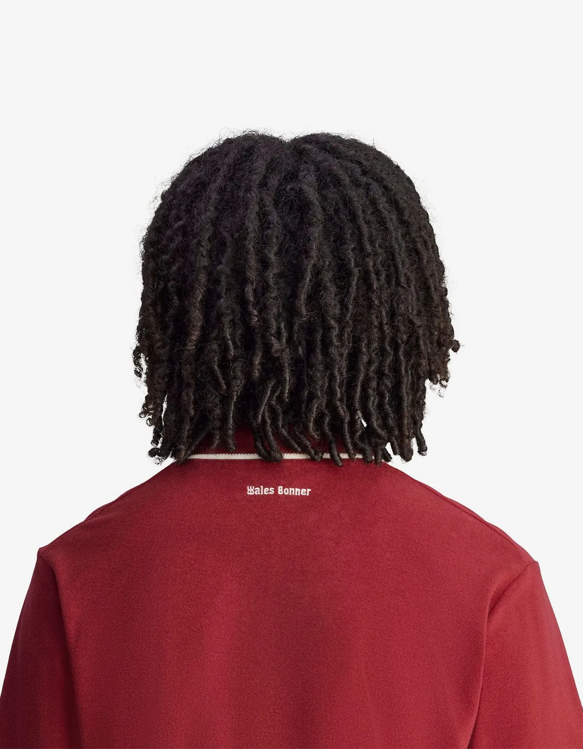 Wales Bonner x Adidas Collegiate Burgundy Polo Shirt sold by Zoo Fashions product image thumbnail 4