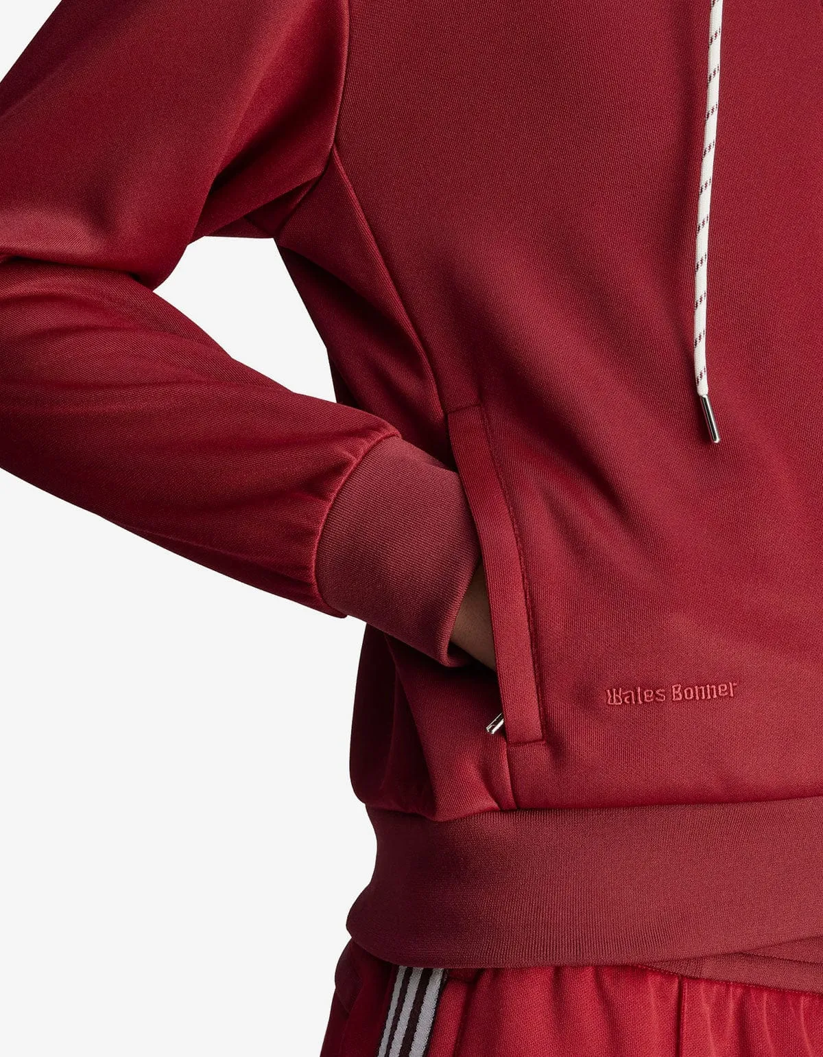 Wales Bonner x Adidas Collegiate Burgundy Track Hoodie sold by Zoo Fashions product image thumbnail 5