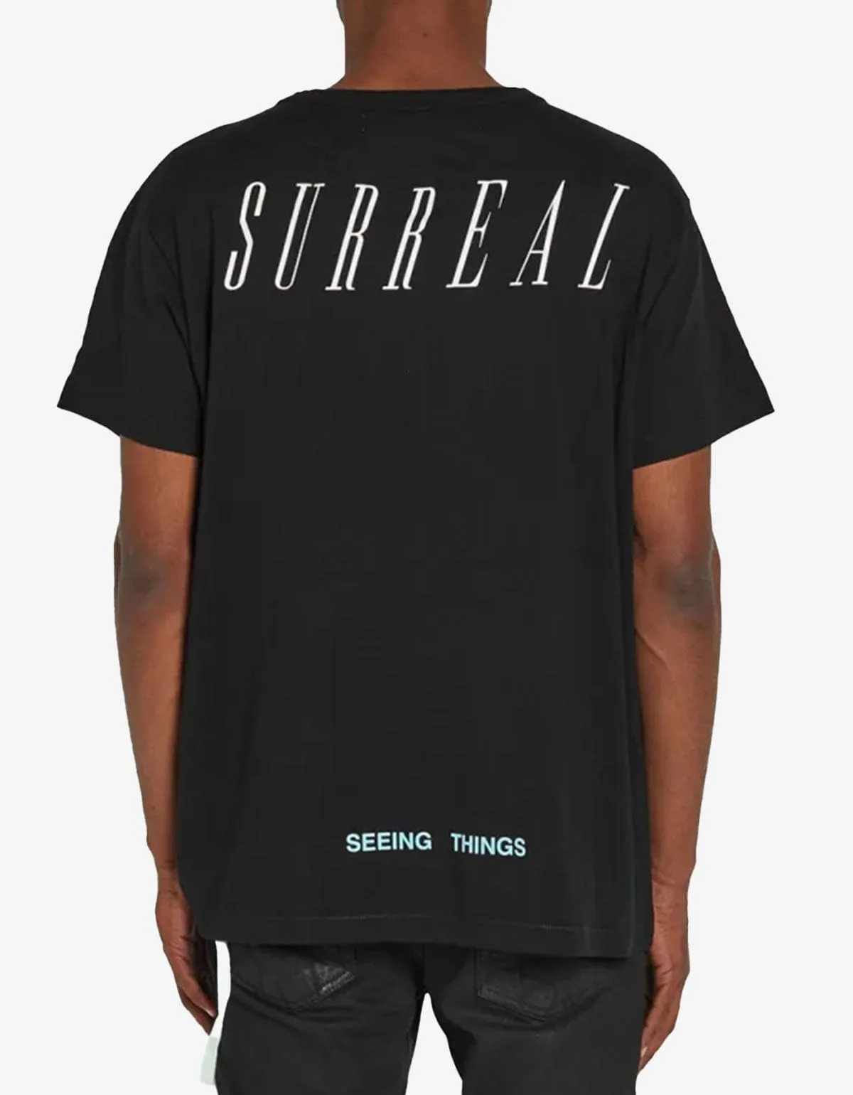 Off-White Black Door & Rock Print T-Shirt sold by Zoo Fashions product image thumbnail 3