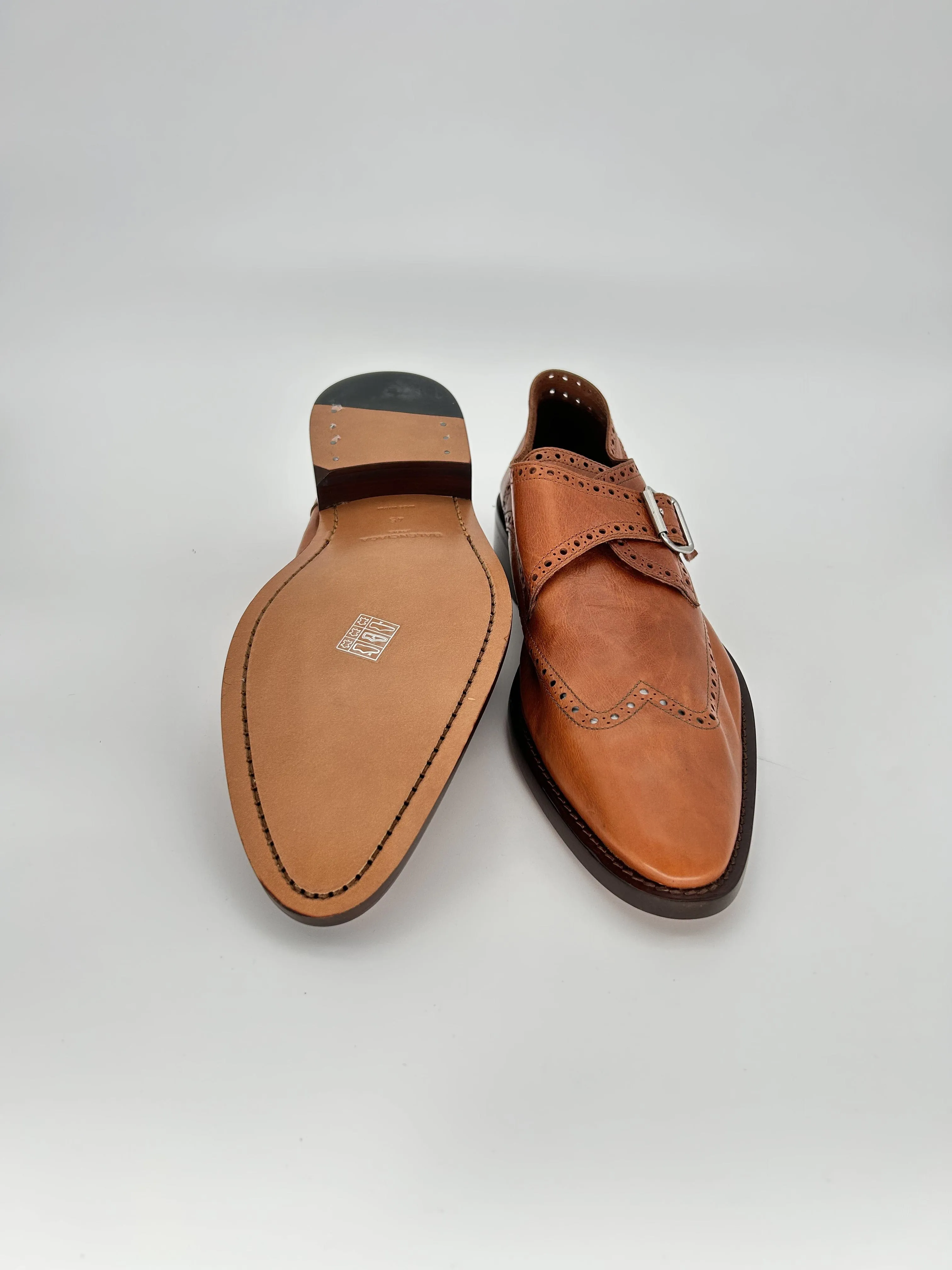 Balenciaga Marron Caramel Monk Strap Leather Brogues sold by Zoo Fashions product image thumbnail 5