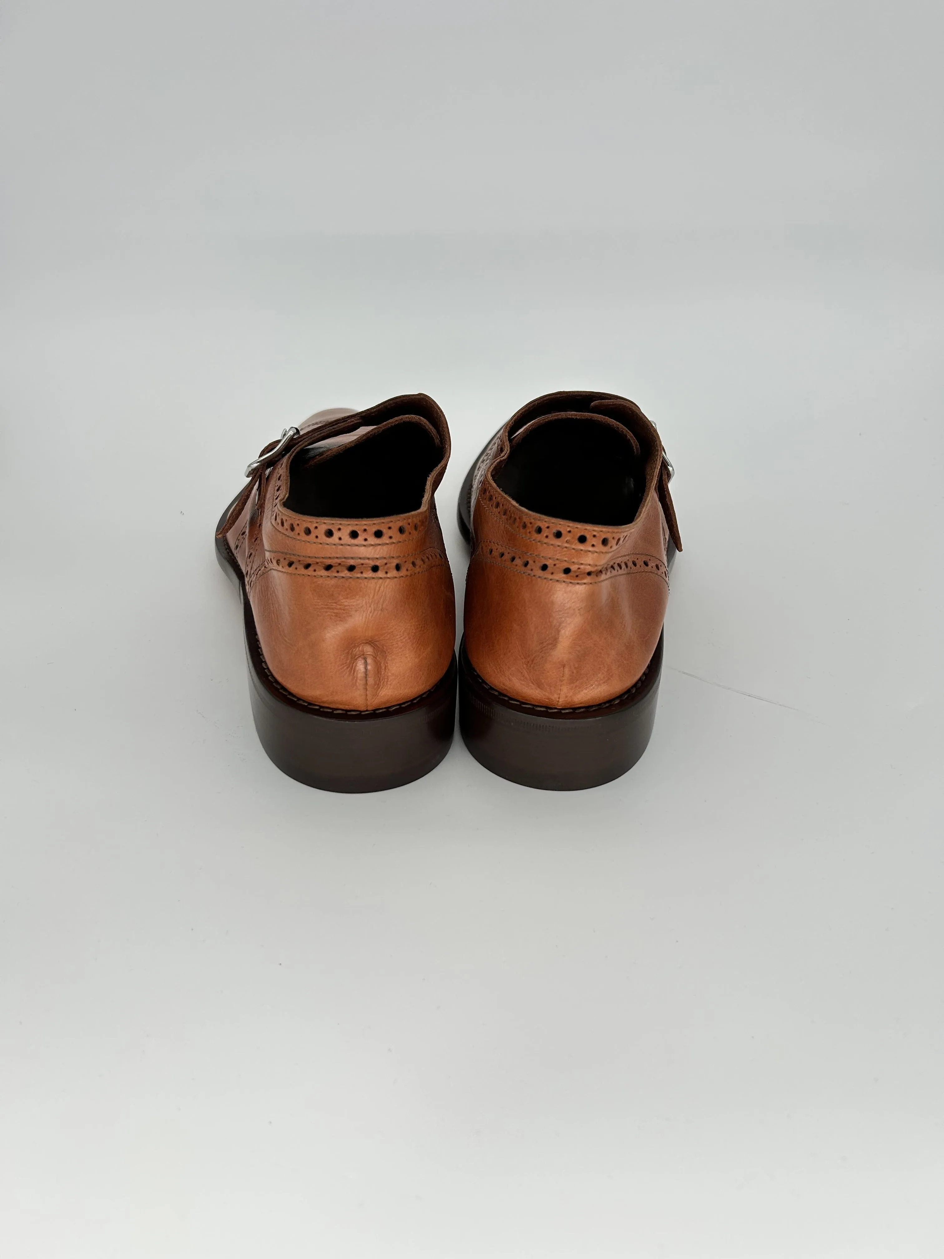 Balenciaga Marron Caramel Monk Strap Leather Brogues sold by Zoo Fashions product image thumbnail 4