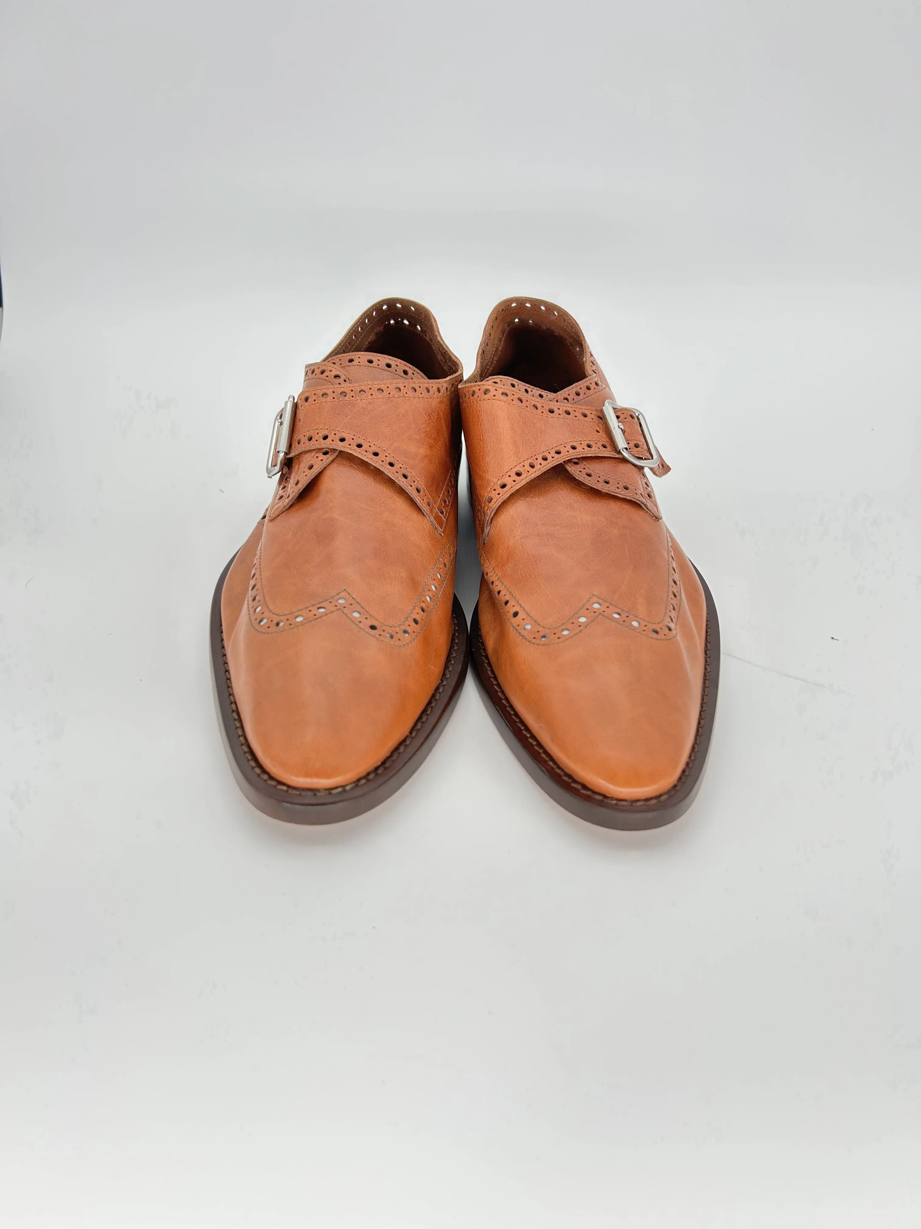 Balenciaga Marron Caramel Monk Strap Leather Brogues sold by Zoo Fashions product image thumbnail 3